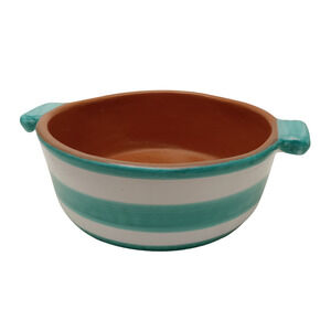 Desuir Italy Blue And White Redware Pottery  #5 Casserole Dish